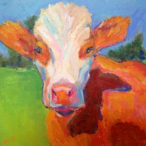 cow painting, cow art